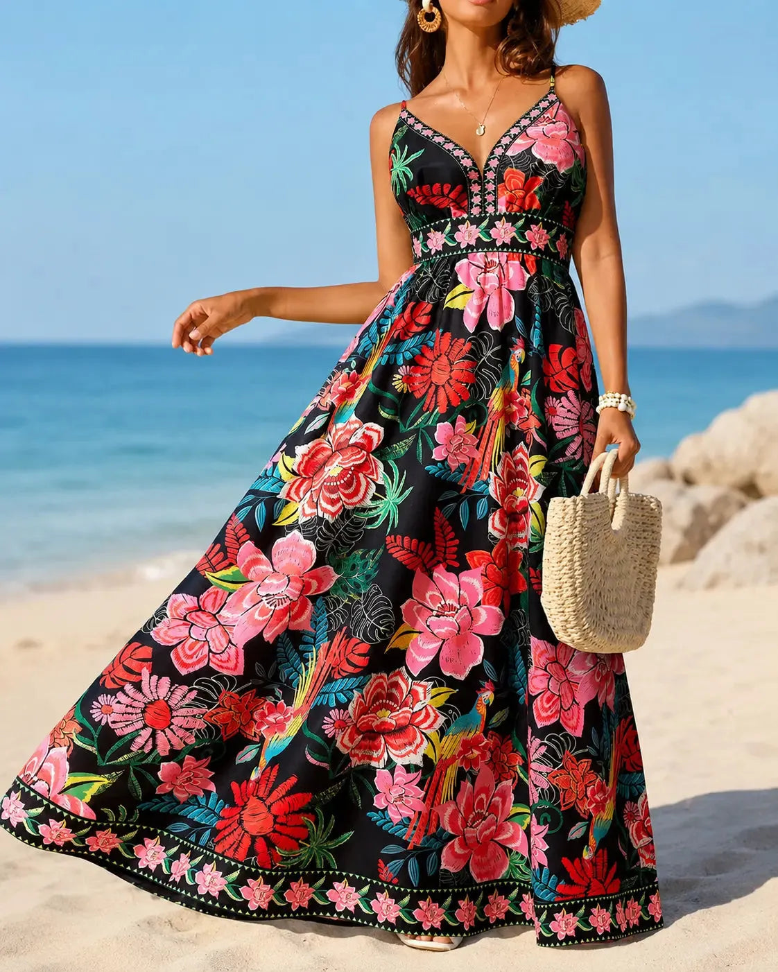 Marbella | Tropical Bloom Maxi Dress