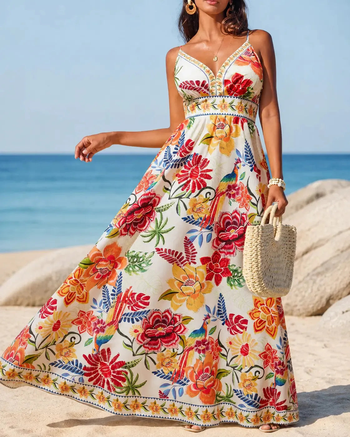 Marbella | Tropical Bloom Maxi Dress
